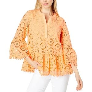 Lilly Pulitzer Bekah 3/4 Sleeve Eyelet Top